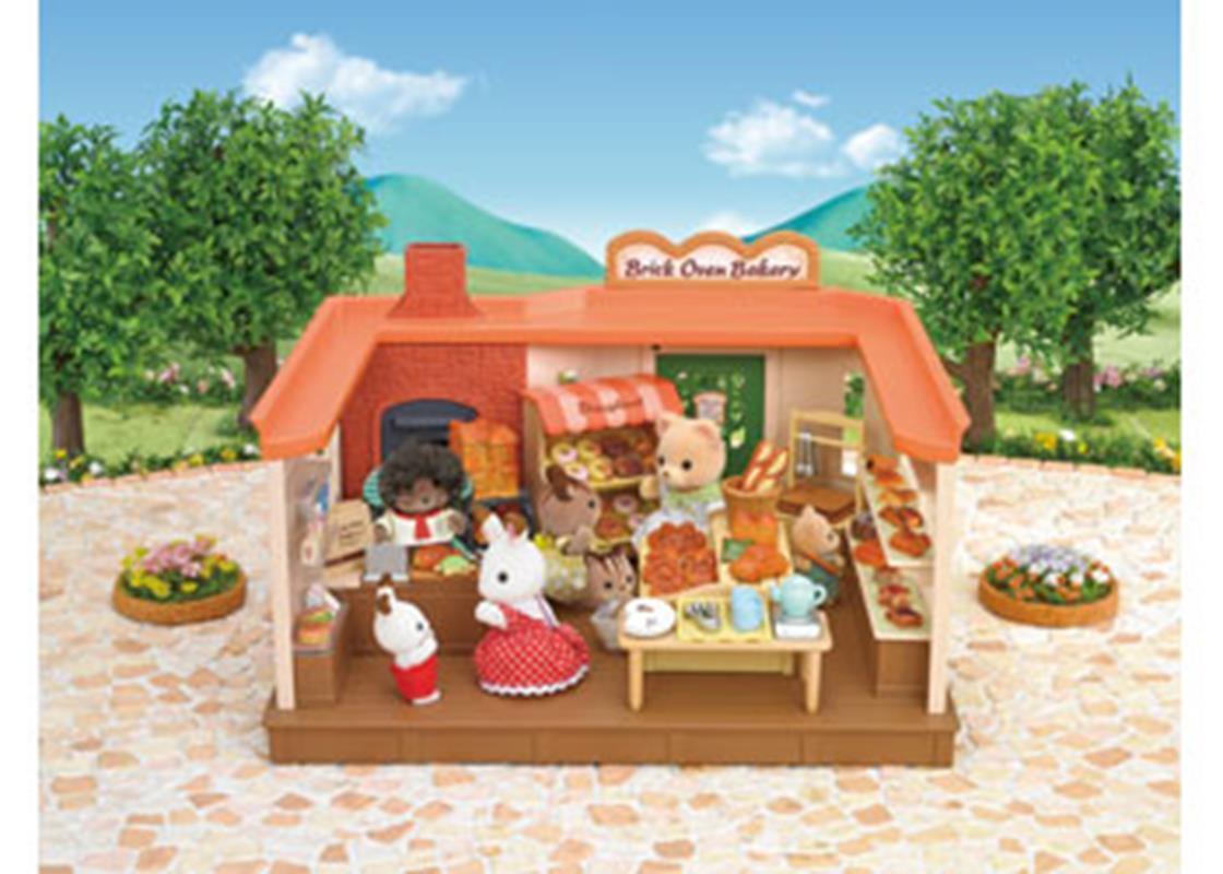sylvanian brick oven bakery playset