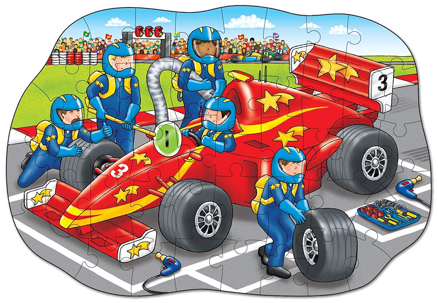 Orchard Toys Big Racing Car Shaped Children Vehicle Floor Puzzle 5011863301284 eBay