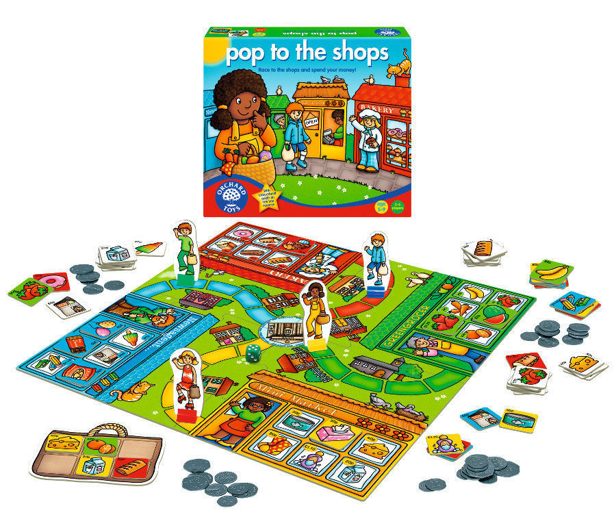 NEW Orchard Toys Pop to the Shops Game Fun Educational Board Game eBay