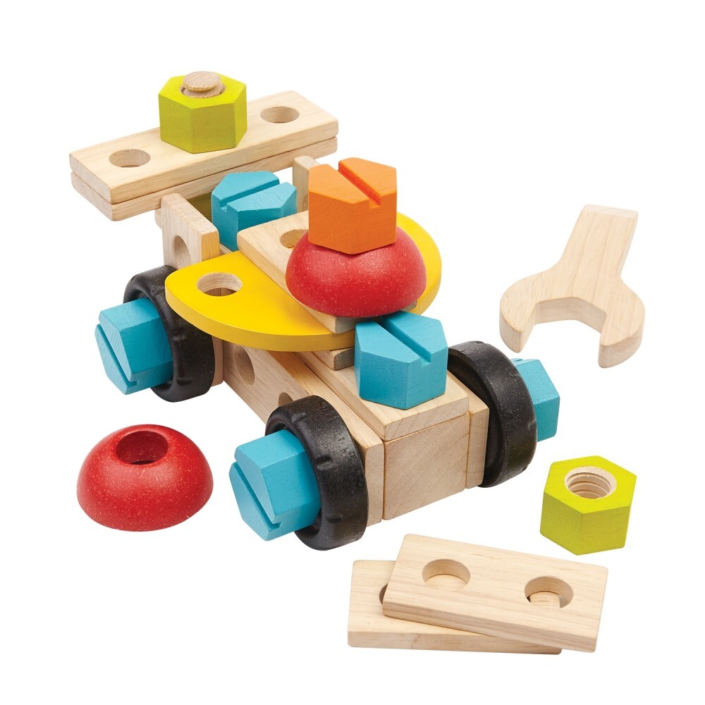 Plan Toys Wooden Construction Set eBay