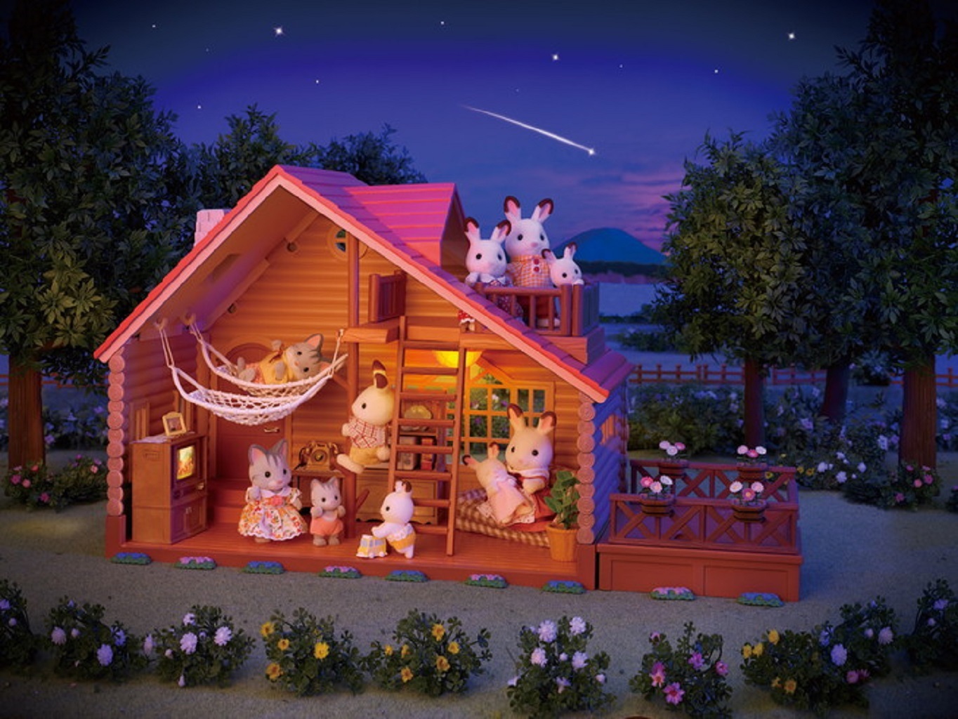 sylvanian families log cabin set