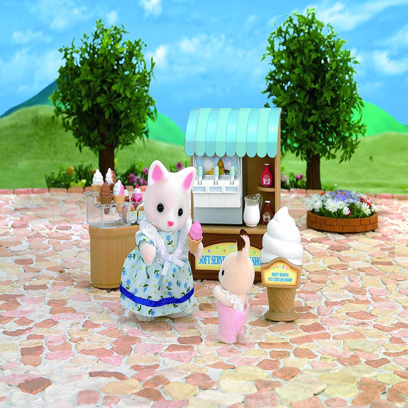 sylvanian families seaside ice cream shop set