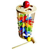 QToys - Wooden Pound A Ball Tower
