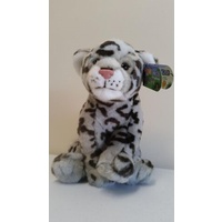 Korimco Soft Toy Jungle Alive White Snow Leopard 32cm