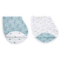Aden + Anais Classic Burpy Bibs 2pk - Paisley / Teal