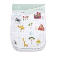 Aden + Anais Classic Snap Bibs 3pk - Around The World