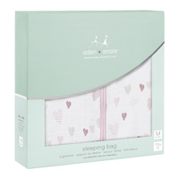 Aden + Anais Classic Summer Sleeping Bag 1.0 TOG Heartbreaker (small)