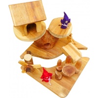 QToys - Mini Wooden Gnome House