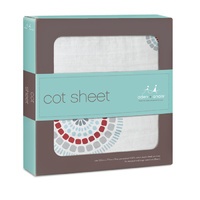 Aden + Anais Classic Cot Sheet - Liam the Brave - Medallions