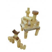 QToys Natural Wooden Tree Blocks