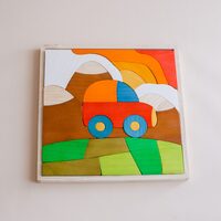 QToys Car Puzzle & Play Set