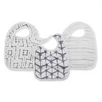 Aden + Anais Bamboo Snap Bibs 3pk - Pebble