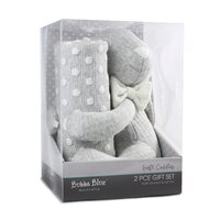 Bubba Blue Soft Cuddles 2pc Baby Gift Set - Grey