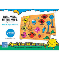 Blue Opal Mr Men Spot the Difference Jigsaw Puzzles 12&24 pieces