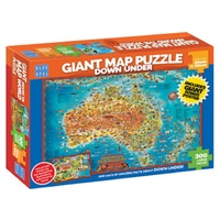 Blue Opal Giant Maps Down Under Jigsaw Puzzle 300 piece BL01880