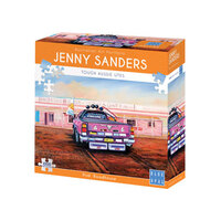 Blue Opal Deluxe Jigsaw Puzzle 1000 piece Jenny Sanders Pink Roadhouse