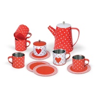 Kaper Kidz - Tin Tea Set in a Mug - Heart 13PCS