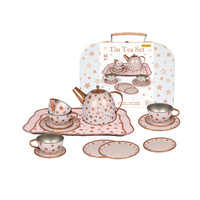 Kaper Kidz - Gold Star Tea Set in a Suit Case