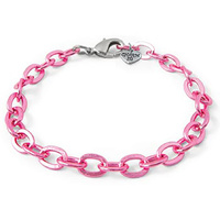 Charm It - Pink Chain Link Bracelet 