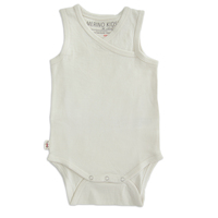 Merino Kids Cocooi - Singlet Bodysuit - Cream 0 - 3 mths