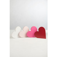 Wooden Heart Hot Pink