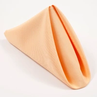 Wedding & Event Linen - Quality Polyester Napkins 50cm - Peach