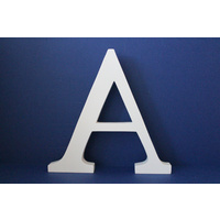 Large Wooden Letters Uppercase White 20cm Serif Font "A"
