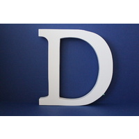 Large Wooden Letters Uppercase White 20cm Serif Font "D"