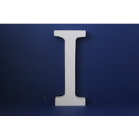Large Wooden Letters Uppercase White 20cm Serif Font "I"