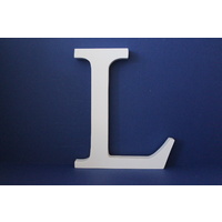 Large Wooden Letters Uppercase White 20cm Serif Font "L"