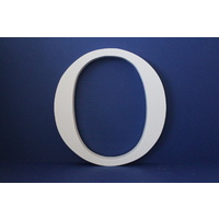 Large Wooden Letters Uppercase White 20cm Serif Font "O"