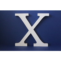 Large Wooden Letters Uppercase White 20cm Serif Font "X"