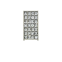 Wooden Alphabet Decoration Symbol - White Small  6cm "&"