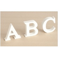 Wooden Alphabet Decoration Letter - White Small Upper Case 6cm "C"