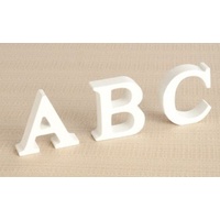 Wooden Alphabet Decoration Letter - White Small Upper Case 6cm "E"
