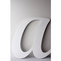White Wooden Letter Script Font "A" 35cm