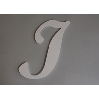 White Wooden Letter Script Font "I" 35cm