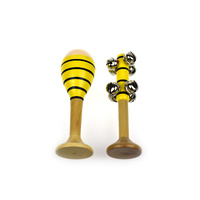 Kaper Kidz - Bee Maraca & Bell Stick Set Small