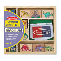 Melissa & Doug Wooden Stamp Set - Dinosaur