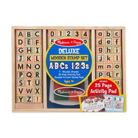 Melissa & Doug - Deluxe Wooden ABC-123 Stamp Set