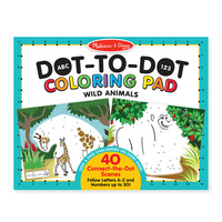 Melissa & Doug - ABC 123 Dot-to-Dot Colouring Pad - Wild Animals