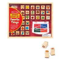 Melissa & Doug Wooden Favourite Things Stamp Set