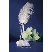 Wedding & Event Pen Set - Feather Pen - Butterfly Themed Design - White