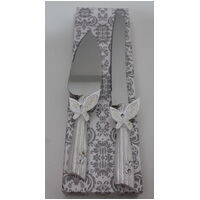 Wedding & Event Decoration - Cake Knife and Server Set - Butterfly