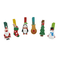 Kaper Kidz - Wooden Christmas Pegs 6 pieces