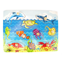 Kaper Kidz - Wooden Sea Animal Peg Puzzle