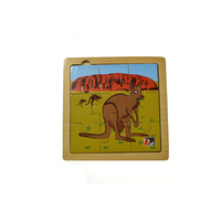 Kaper Kidz - Kangaroo Wooden Jigsaw 9 pieces