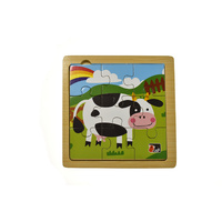 Kaper Kidz - Wooden Jigsaw Puzzle Cow - 9 pieces 