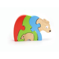 Kaper Kidz - Wooden Stacking Jigsaw-Bear & Baby