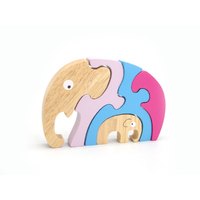 Kaper Kidz - Wooden Stacking Jigsaw - Elephant & Baby